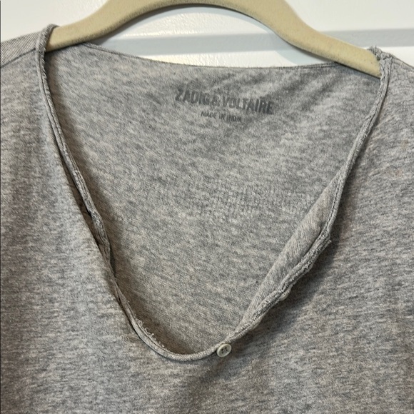 Gray Skull Rhinestone Top - Picture 2 of 2